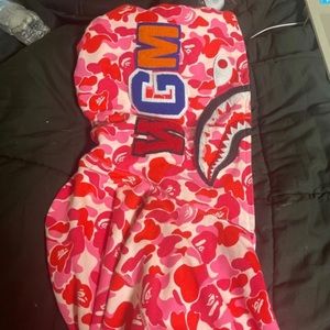 Authentic pink camo bape hoodie